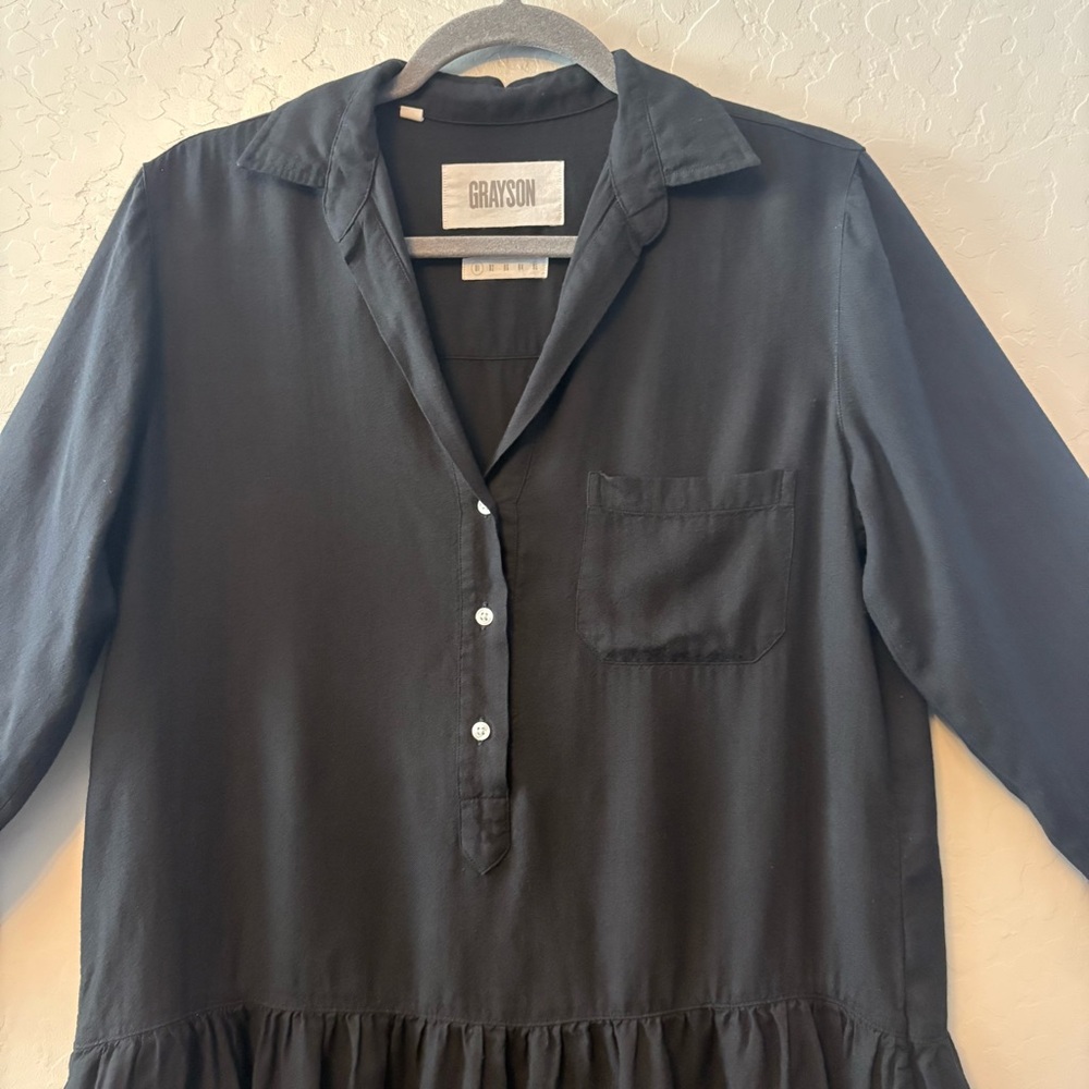 Frank & Eileen Grayson the Changemaker dress in black liquid lyocell size 01 XS - Picture 4 of 16